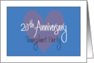 Hand Lettered Invitation 20th Anniversary of Heart Transplant Party card