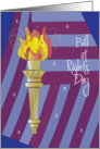 Bill of Rights Day, Statue of Liberty Torch and American Flag card