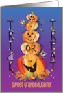 Halloween for Granddaughter Trick or Treat Stacked Jack O’ Lanterns card