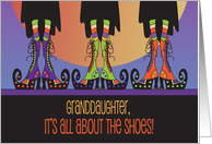 Halloween for Granddaughter Trio of Colorful Witches Boot Fashions card