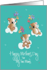 Mother’s Day, Gay and Lesbian, For My 2 Moms, with Angel Bears card