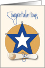 Graduation Congratulations for Police Academy, with Star card