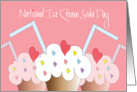 National Ice Cream Soda Day, Ice Cream Sodas & Heart Cherries card