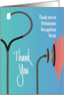 Perfusionist Recognition Week Thank You with Stethoscope and Heart card
