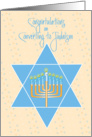 Conversion to Judaism, Star of David and Golden Menorah card