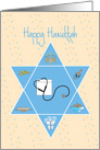 Hanukkah for Doctor, Star of David with Stethoscope card