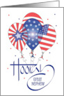 Hand Lettered Fourth of July Great Nephew Hooray Patriotic Balloons card