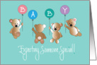 Father’s Day for Husband, We’re Expecting with Bears & Balloons card
