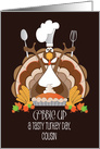 Thanksgiving for Cousin, Gobble Up a Yummy Turkey Day with Pie card