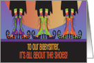 Halloween for Babysitter It’s All About the Shoes Witch Boot Trio card