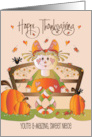 Hand Lettered Thanksgiving for Niece Scarecrow Girl You’re A-Maizing card