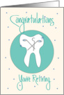 Dentist Retirement Congratulations, Dental Equipment & Tooth card