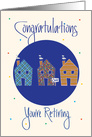 Realtor Retirement Congratulations, Trio of Homes & Sold Sign card