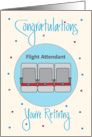 Flight Attendant Retirement Congratulations, Airline Seats & Buckles card