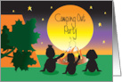 Camping Out Party with Kids Roasting Marshmallows by Camp Tent card