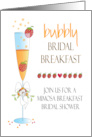 Bridal Shower Invitation with Mimosa for Bubbly Bridal Breakfast card