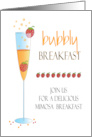 Breakfast Invitation to Bubbly Breakfast with Mimosas and Strawberries card