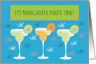 Invitation to Ole Margarita Party Time Trio of Colorful Margaritas card