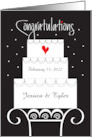 Wedding Congratulations, Wedding Cake Custom Names & Date card