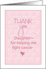 Thank you to Daughter for Helping to Fight Cancer with Heart card