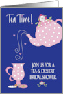 Bridal Shower Invitation Tea Time for Tea with Dessert and Hearts card