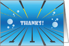 Thanks for Swimming, Lane Dividers, Lane Markers & Bubbles card