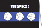 Thanks for Volleyball, Trio of Volleyballs and Thanks! card