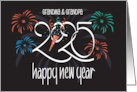 Hand Lettered New Year’s 2024 for Grandma and Grandpa with Fireworks card