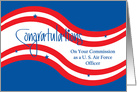 Military Commissioning for U.S. Air Force, Stars and Stripes card