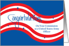 Military Commissioning for U.S. Army, Stars and Stripes card
