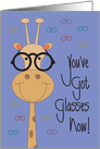 Congratulations for Glasses, Giraffe Wearing Latest Eye Wear card