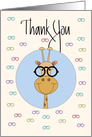 Thank You for Glasses, Giraffe Wearing Latest Eye Wear card