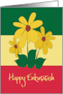 Hand Lettered Enkutatash Ethiopian New Year, with Meskel Flowers card