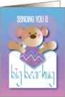 Grandparents Day Big Bear Hug, Bear in Envelope with Huge Hug card
