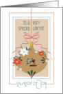 Hand Lettered Christmas for Special Lawyer Season of Joy Ornament card