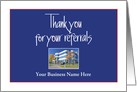 Thank you for your referrals, Photo Opening & Custom Wording card