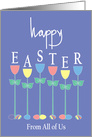 Easter from All of Us, Tall Tulips and Decorated Easter Eggs card
