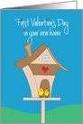 First Valentine’s Day in Your New Home, Bird House & Heart card