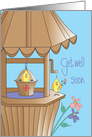 Get Well Soon After Varicose Vein Surgery, Birds & Wishing Well card