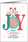 Christmas for Physiotherapist, Joy Ornament with Stethoscope card