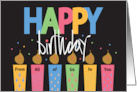 Birthday From All of Us, Patterned Candles & Hand Lettering card