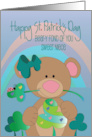 St. Patrick’s Day for Niece Shamrock Bear with Bow Bear-y Fond of You card