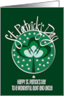 Hand Lettered St. Patrick’s Day for Aunt & Uncle Stylized Shamrock card
