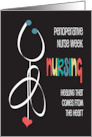 Hand Lettered Perioperative Nurse Week with Stethoscope and Heart card