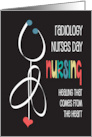 Radiology Nurses Day 2024 with White Stethoscope and Pink Heart card