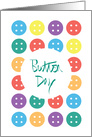 National Button Day, Rows of Colorful Button Patterns card