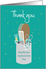 Hair Stylist and Hair Dresser Appreciation Day with Utensils card