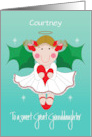 Christmas for Angel Great Granddaughter Holly Wings and Custom Name card