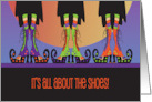 Halloween for Teens It’s All About the Shoes with Colorful Witch Boots card