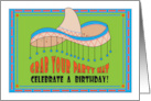 Cinco de Mayo Birthday Party Invitation with Grab Your Party Hat card